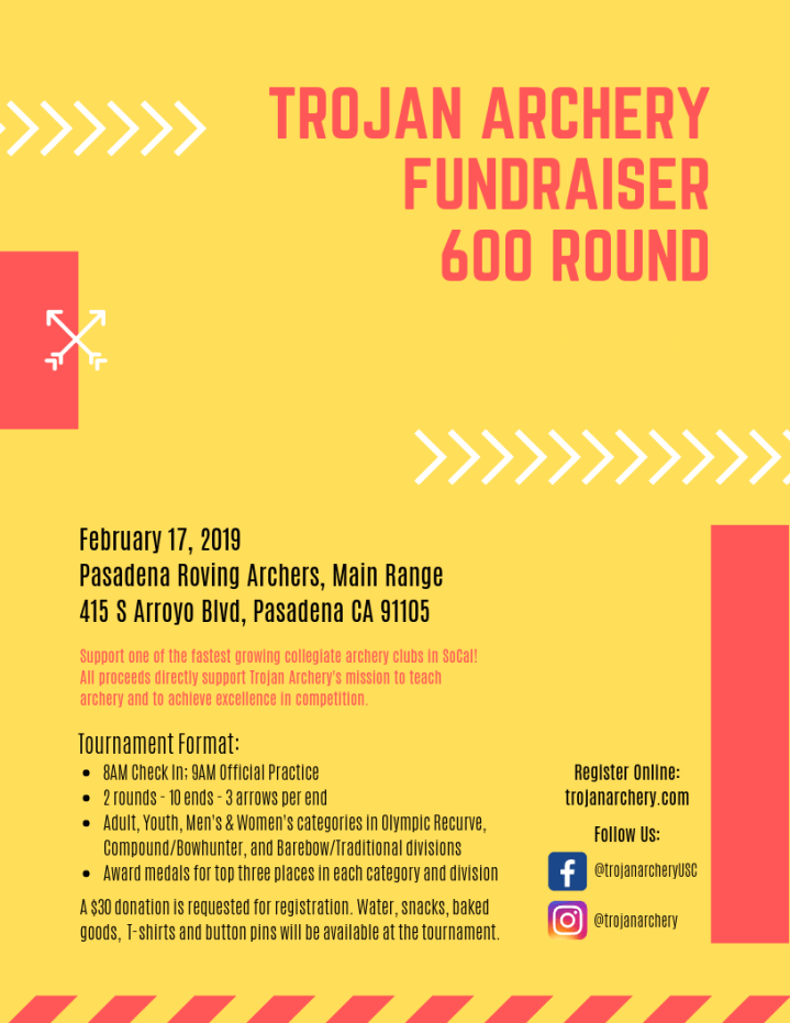 trojan archery 600 round fundraiser